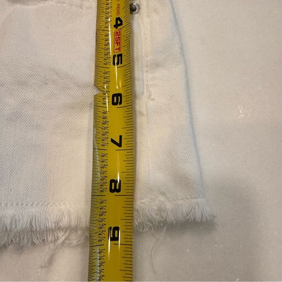 NWT Polo Ralph Lauren Girls White Denim Shorts Raw Hem, adjustable waist Size 4 - Picture 9 of 12